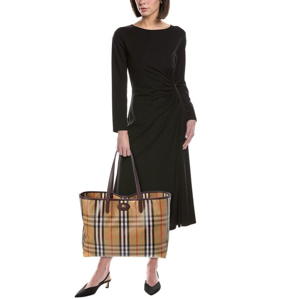 Burberry Highlands Medium Coated Canvas Tote, Brown - Picture 4 of 4